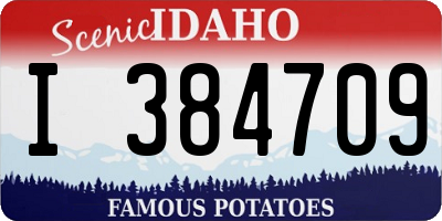 ID license plate I384709