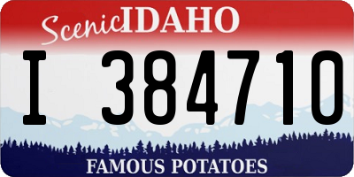 ID license plate I384710