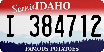 ID license plate I384712
