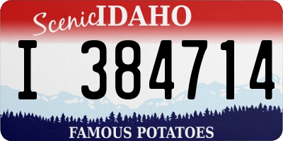 ID license plate I384714
