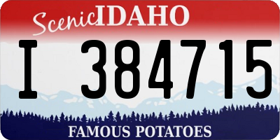 ID license plate I384715