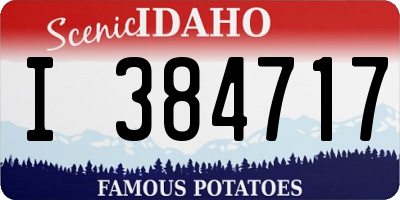 ID license plate I384717