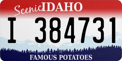 ID license plate I384731