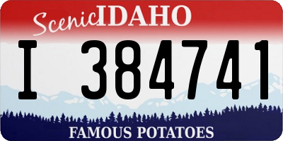 ID license plate I384741