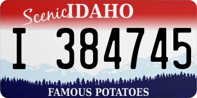 ID license plate I384745