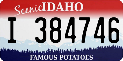 ID license plate I384746