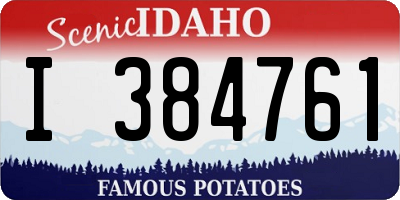 ID license plate I384761
