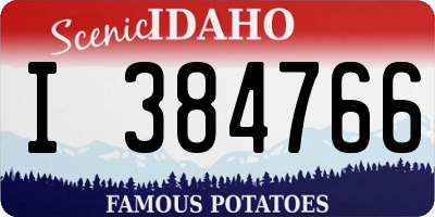 ID license plate I384766