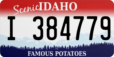 ID license plate I384779