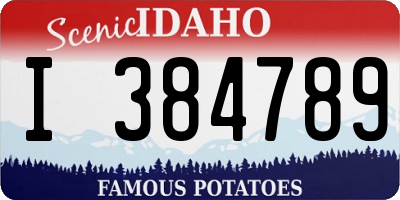ID license plate I384789