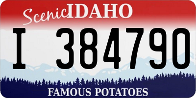 ID license plate I384790