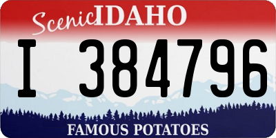 ID license plate I384796