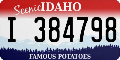 ID license plate I384798