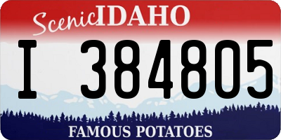 ID license plate I384805