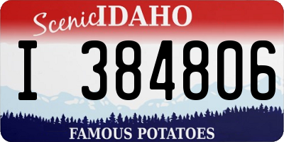 ID license plate I384806