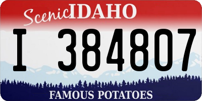 ID license plate I384807