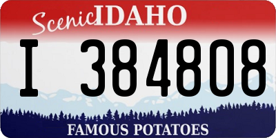 ID license plate I384808