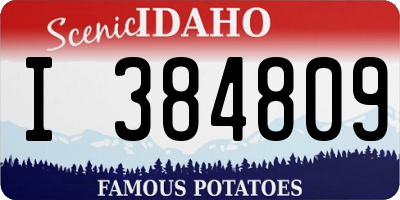 ID license plate I384809
