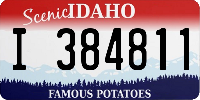 ID license plate I384811