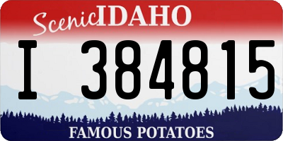 ID license plate I384815