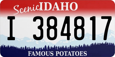 ID license plate I384817