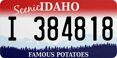 ID license plate I384818