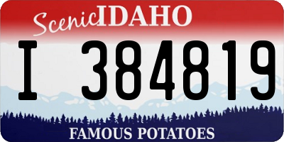 ID license plate I384819