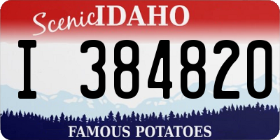 ID license plate I384820