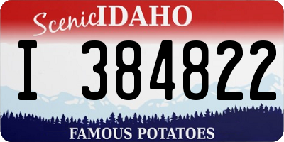 ID license plate I384822