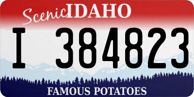 ID license plate I384823