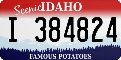 ID license plate I384824