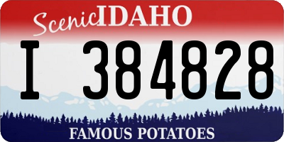 ID license plate I384828