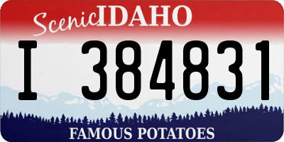 ID license plate I384831