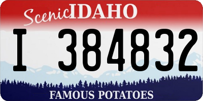 ID license plate I384832