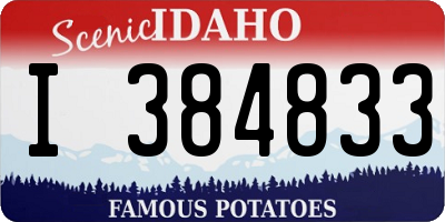 ID license plate I384833