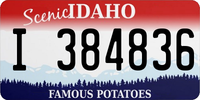 ID license plate I384836