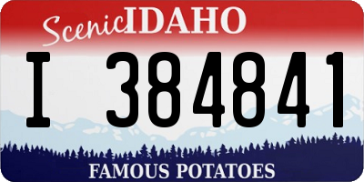ID license plate I384841