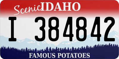 ID license plate I384842