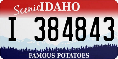 ID license plate I384843