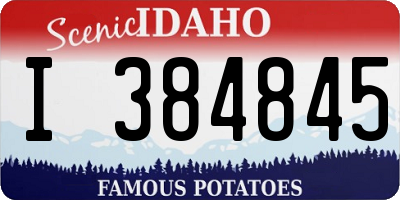 ID license plate I384845