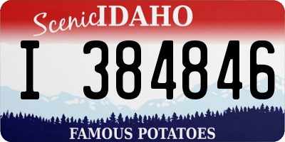 ID license plate I384846