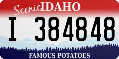 ID license plate I384848