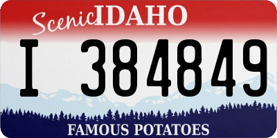 ID license plate I384849