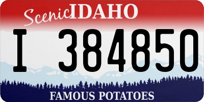 ID license plate I384850