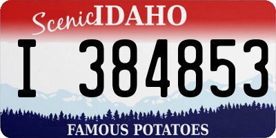 ID license plate I384853