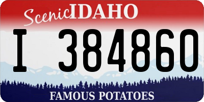 ID license plate I384860