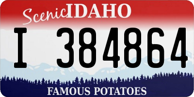 ID license plate I384864