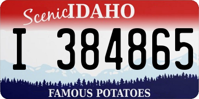 ID license plate I384865