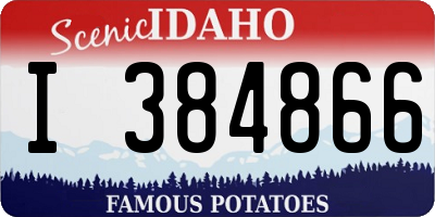 ID license plate I384866