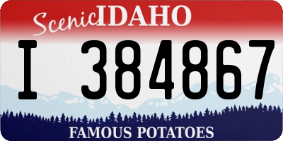 ID license plate I384867